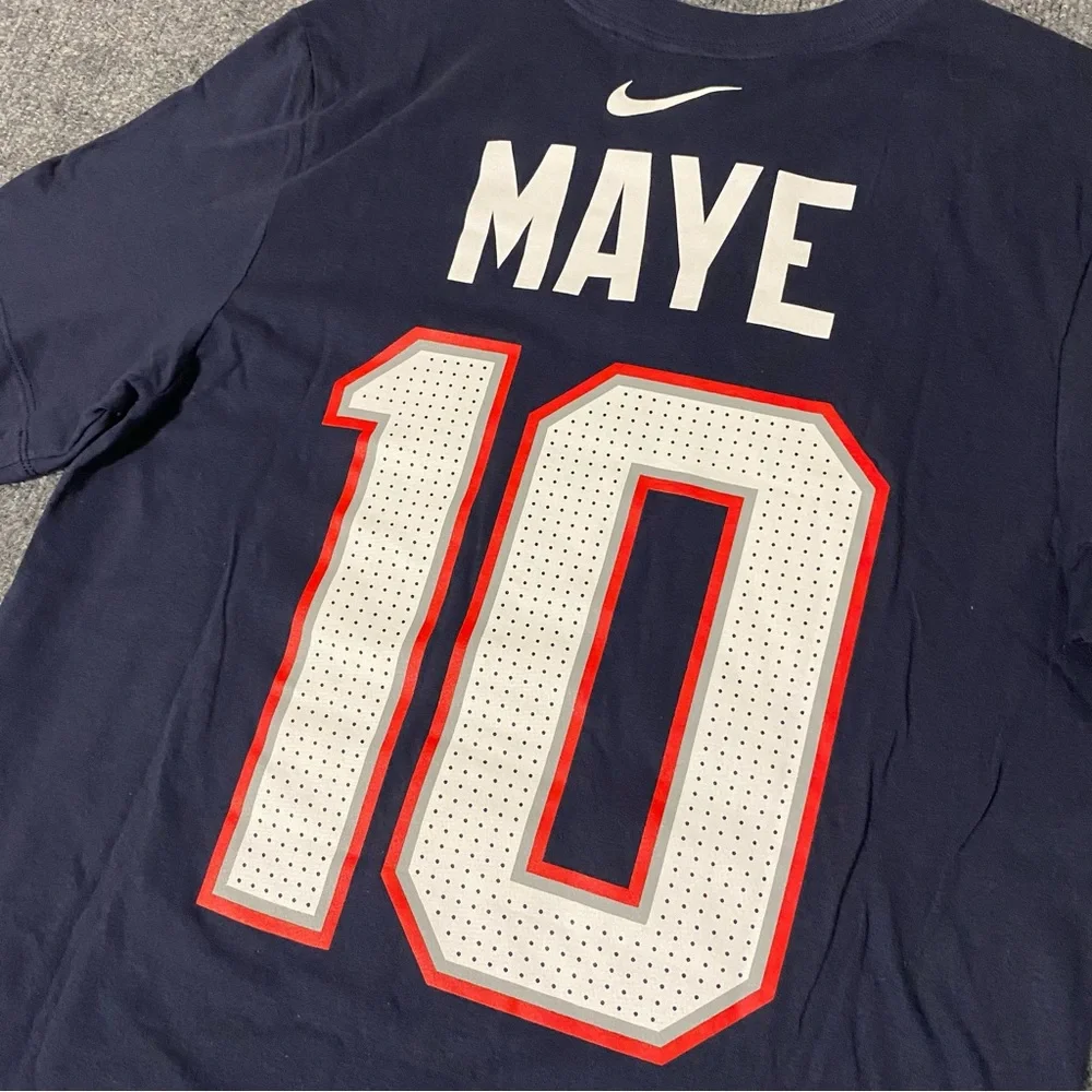 Nike Drake Maye New England Patriots Shirt Mens Small Blue NWT